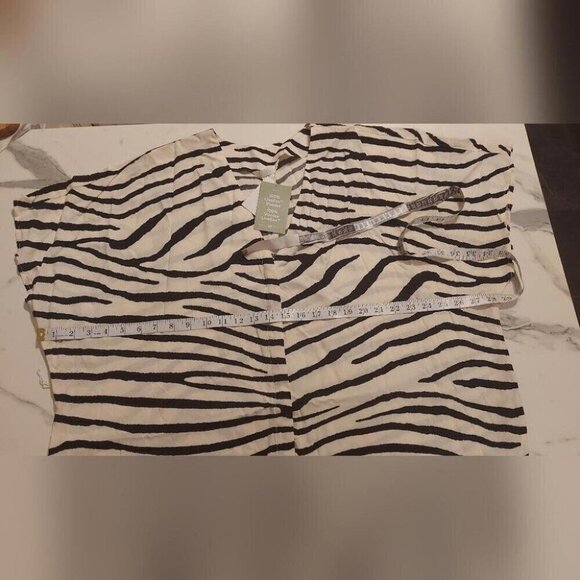 NWT Zebra Print Kaftan Dress Oversized Maxi Resort Streetwear X - Picture 7 of 8
